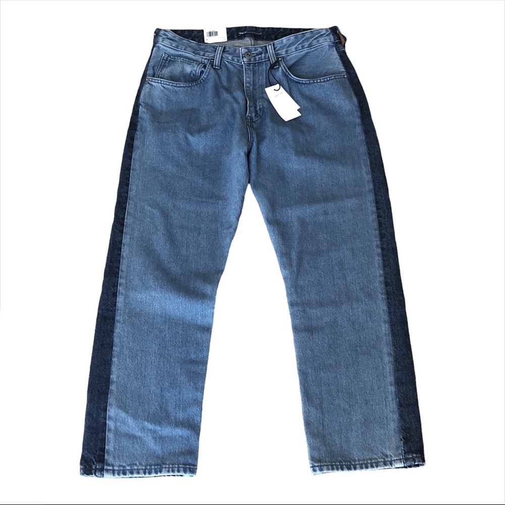 Levis Made & Crafted Slim Crop Fit Big E Japanese Denim Two Tone Jeans 30 NWT